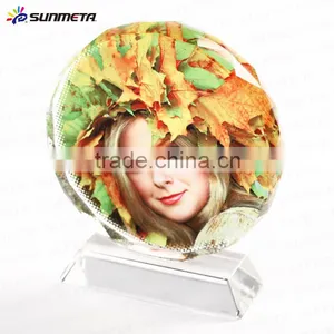 2016 Best Traveling Souvenir Sunflower Shaped Sublimation Crystal Digital Photo Frame thumbnail-3