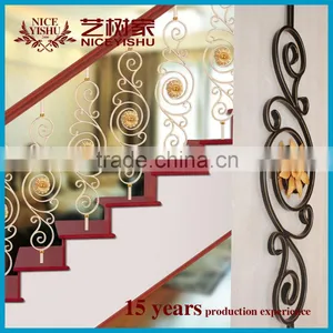 Wrought Iron Handrails Panel Decoration / Ornamental Iron Works Stair Ralings thumbnail-6