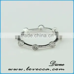 Wholesale Fashion Charms Women 925 Silver Ring With Clear Zircon Meda in China thumbnail-1