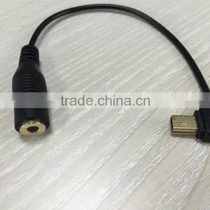 Mini USB to 3.5mm Mic Microphone Transfer Adapter Cable Good Quality Camera thumbnail-2