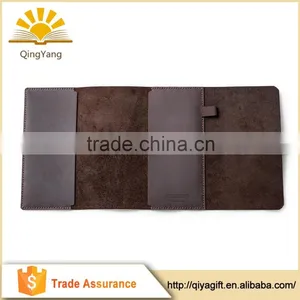 Top Quality Refillable Genuine Leather Notebook With Pen Loop thumbnail-2