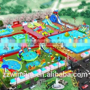 Water Park Games Inflatable Water Obstacle Course for Sale thumbnail-6