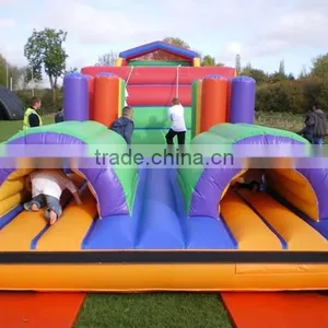 Outdoor Playground With Slide Large Inflatable Fun City Children Climbing Wall Obstacle Course thumbnail-2