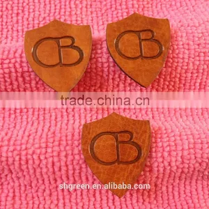 Soft Debossed Company Name Leather Tags for Suits thumbnail-5