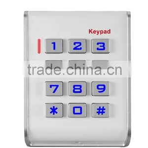 Black/White Single Door Access Control Keypad Device With Wiegand 26 Interface and Alarm Time is Adjustable thumbnail-3