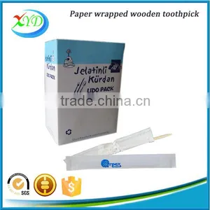 3 Sides Sealed Paper Wrapped Wooden Toothpick in China Factory thumbnail-6