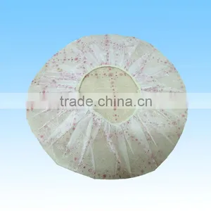 Printed Assorted Colors Flower Transparent Disposable Printed Shower Cap thumbnail-1