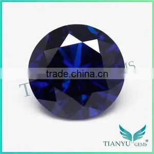 Free Sample Round Brilliant Cut Loose 114# Blue Wholesale Nano Rough Synthetic Spinel thumbnail-1