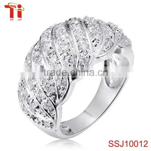 Aohua Sterling Silver Jewelry, 925 Silver Ring Diamond, Factory Direct Sale S925 Ring Jewelry for Wedding thumbnail-5
