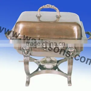 Brass Plated Fancy Chafing Dish | Party Supplies Chafing Dish | Home Used Chafing Dish | Metal Made Chafing Dish thumbnail-6