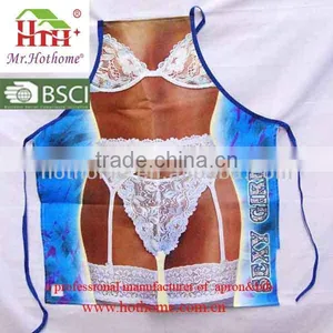Factory Direct Sale Funny Colorful Sublimation Printing Polyester Naked Sexy Audlt Cooking Apron Patterns thumbnail-6