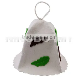 Sauna Hat High Density Wool, Unisex Felt Cap, Steam, Banya Bathroom, Mitten thumbnail-1