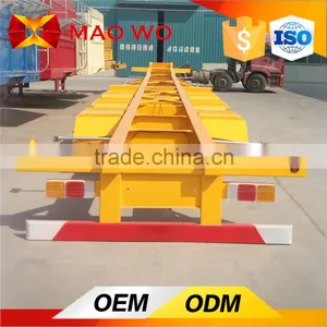 20ft 40ft Container Trailer, Cargo Carry Flat Bed Semi Trailer thumbnail-6