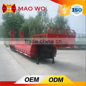 MAOWO 2 Axle 30 Ton Low Flatbed Semi Trailer for Excavator Transport thumbnail-6