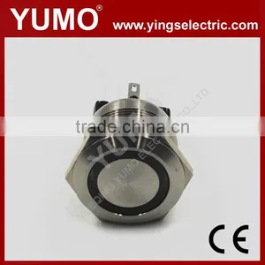 Hot Sale LA19AJS ROHS 19mm Flat Round With Ring LED IP65 Momentary Alternate Pin Terminal 5A/250VAC 5 Pin Push Button Switch thumbnail-5