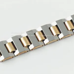 Ladies Gold Stainless Steel Caremic Smart Charm Bracelet thumbnail-2