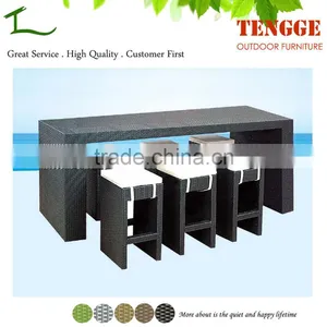 YH-8046 PE Rattan Modern Bar High Stool Furniture Sets thumbnail-1