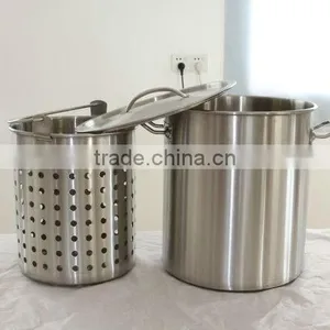 200L Industrial Stainless Steel Stock Pot With Steamer thumbnail-1