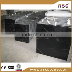 Nero Marquina Black Marble Tile 24x24 thumbnail-1