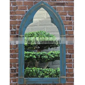 Decorative Rustic White Iron Mirror Wall thumbnail-3