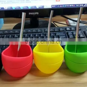Silicone Yerba Mate Cup,Silicone Yerba Mate Gourd With Bombilla thumbnail-1