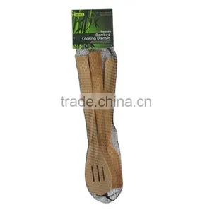 Asian Kitchen 12-inch Bamboo Stir Fry Spatula, Set of Three thumbnail-2