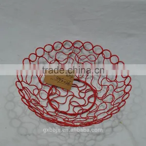 Handmade Metal Wire Fruit Basket With Open Design thumbnail-3