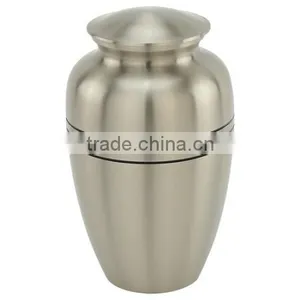 Classic Pewter Triple Band Cremation Urn thumbnail-1