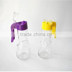 Useful Kitchen Edible Oil Spice Glass Bottle With Plastic Cap Spout Lid thumbnail-2