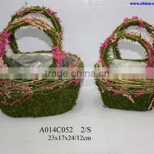 Moss Handbag Basket for Spring Decor thumbnail-1