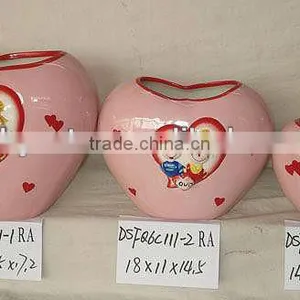 Heart Shape Ceramic Flower Pot for Valentine thumbnail-1