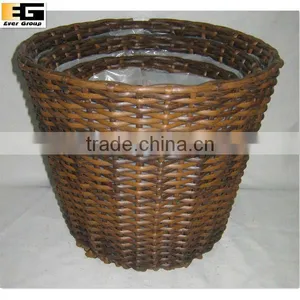 Round Gardening pe Woven Flower Stands/planter thumbnail-1