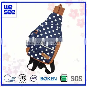 High Quality Backpack in Blue With White Dot thumbnail-1