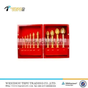 Titanium Cross Head 10pcs Power Tool Kit Tile and Glass Hand Drill Bit Set thumbnail-1