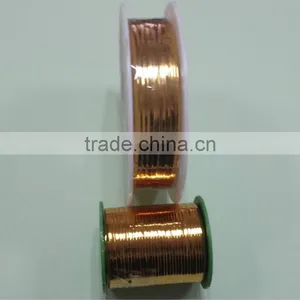 Gold Metallic Plastic Coated Twist Tie Wire for Christmas Gift Clip thumbnail-6