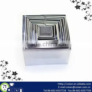 High Quality Square Shape 11 Pcs Stainless Steel Cake Ring Set,cake Mold CK-CM0687 thumbnail-1