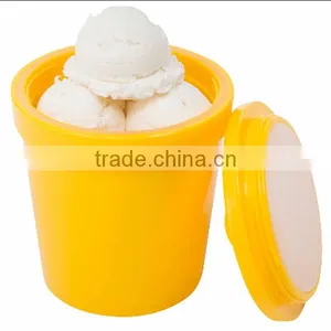 Custom 1-pint Insulated Ice Cream Container - Yellow thumbnail-1