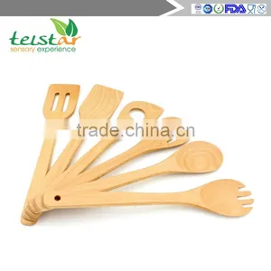 Solid Wood Cooking Spoons and Spatulas Non Stick Wooden Spoon Set Cooking Utensil Set thumbnail-4