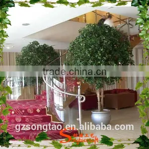 Located in China Hotel Hall High Simulation Competitive Price All Kinds of 10ft High Bonsai Banyan Tree Plastic thumbnail-1
