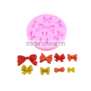 Chocolate Fondant DIY Baking Tool Mold Silicone Cake Mold Decorated 8 Hole Mini Bow 1688 Agent thumbnail-1