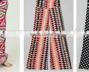 Plus Size Adult/child Wide Legs Yoga Long Pants, Wholesale Kids Palazzo Pants , Unique Print Palazzo Pants thumbnail-3