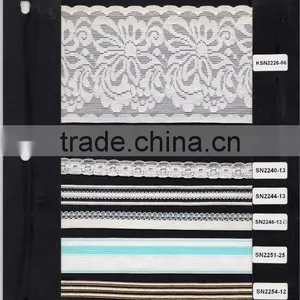 Custom High Quality Nylon Spandex Woven/knit Jacquard Elastic Webbing With Silicone Coated thumbnail-1