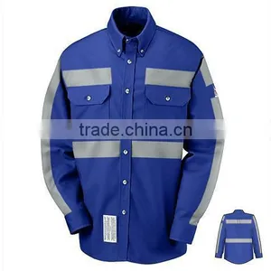 2016 OEM 88% Cotton/ 12% High Tenacity Nylon 238gsm Fire Retardent High Vis Shirt 3M Reflective Tape thumbnail-5