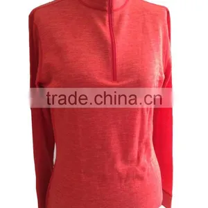 Merino Tencel Thermal Zip Top Underwear of Women Thermal Clothing Suit thumbnail-1