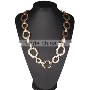 Big Brand Irregular Geometric Circle Alloy Long Chain Necklace thumbnail-1