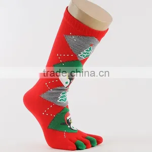 Popular Crazy Selling Christmas Five Toes Socks thumbnail-1