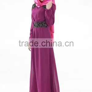 Ourself Factory Wholesale Latest Design Long Sleeve Muslim Evening Dress thumbnail-5