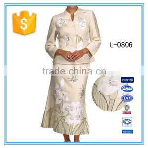 2016 Ladies Designer Long Skirt Suits Embroidery Clothes Latest Designer Skirt Suits thumbnail-1