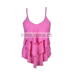 Wholesale Ladies Beautiful High Cut Sexy Pink One Piece Bathing Suits thumbnail-2