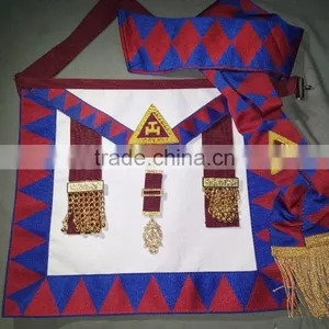 100% Leather Masonic Royal Arch Companion Apron With Gold Tassel thumbnail-4